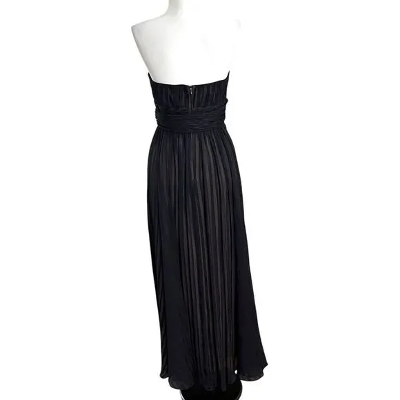 BCBGMaxazria Y2K Silk Maxi Dress size 6P Babydoll Evening Gown Fairy Whimsigoth - Picture 3 of 12
